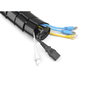 Equip Organizador de Cables de Doble Canal Negro