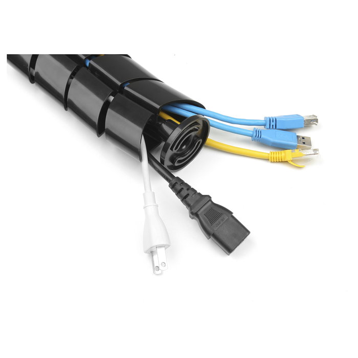 Equip Organizador de Cables de Doble Canal Negro