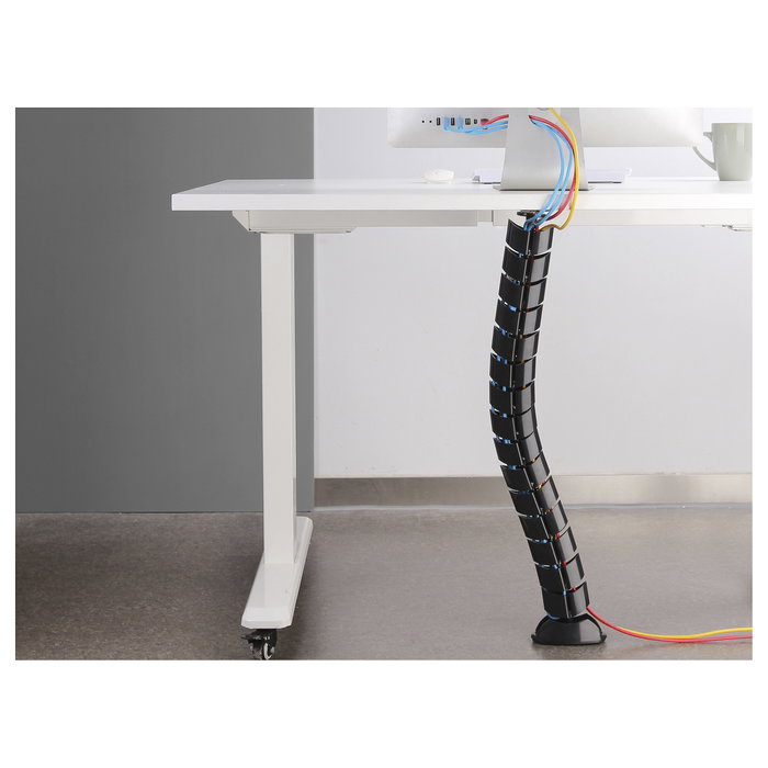 Equip Organizador de Cables de Doble Canal Negro