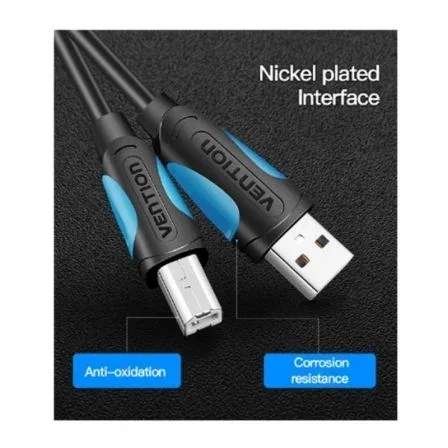 Vention Cable USB 2.0 para Impresora Tipo-B Macho a USB Macho 480Mbps 10m Negro VAS-A16-B1000