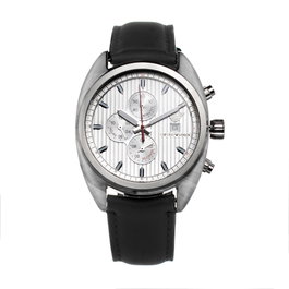Armani AR5911 con correa de cuero negro y esfera blanca