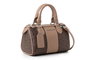 Vince Camuto Bolso de mano monograma marrón, polipiel, 21x13x13 cm