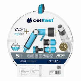 Cellfast Kit manguera yacht de 20 m, ø12,5 mm, ½ pulg, blanco
