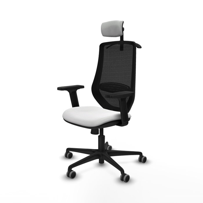 PIQUERAS Y CRESPO Silla de oficina Mardos con mecanismo Sincro, Blanco/Negro PIQUERAS Y CRESPO Silla de oficina Mardos con mecanismo Sincro, Blanco/Negro