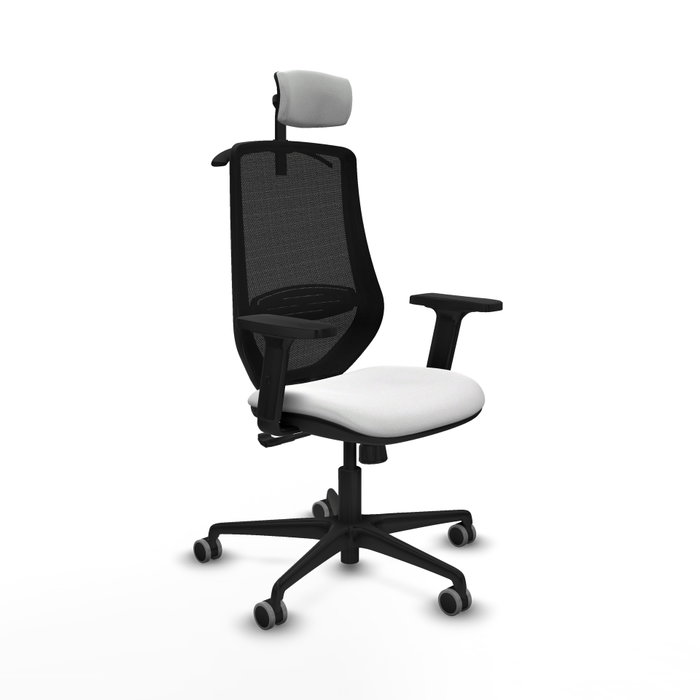 PIQUERAS Y CRESPO Silla de oficina Mardos con mecanismo Sincro, Blanco/Negro PIQUERAS Y CRESPO Silla de oficina Mardos con mecanismo Sincro, Blanco/Negro