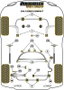 Powerflex Trasero Diferencial Trasero Silentblock PFR5-4626BLK BLACK SERIES
