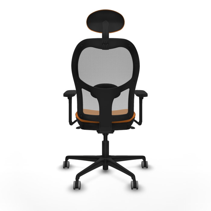 PIQUERAS Y CRESPO Silla de oficina Jorquera Naranja y Gris con Brazos 3D PIQUERAS Y CRESPO Silla de oficina Jorquera Naranja y Gris con Brazos 3D