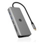 ICY BOX IB-DK4061-CPD Docking Station 12 en 1 USB-C 100W PD Gris