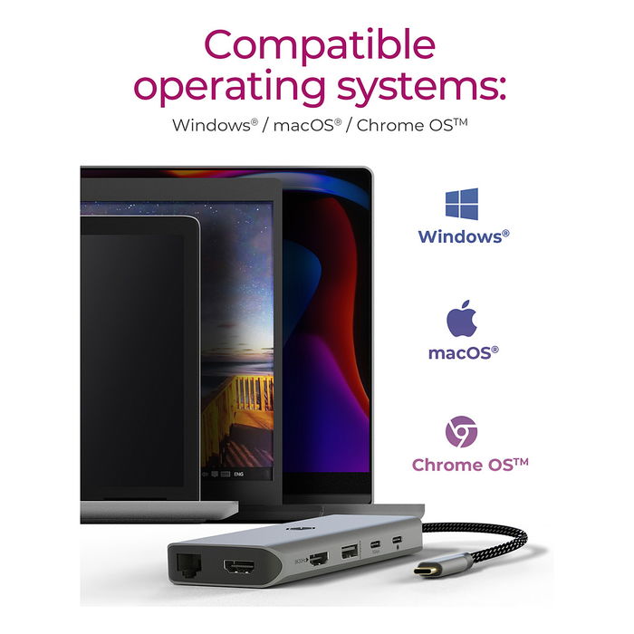 ICY BOX IB-DK4061-CPD USB-C Docking Station con Carga PD de 100W y Múltiples Puertos