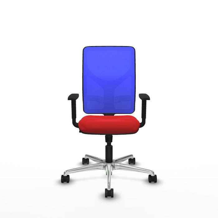 PIQUERAS Y CRESPO Silla de oficina Motilla con mecanismo Sincro, Rojo y Azul