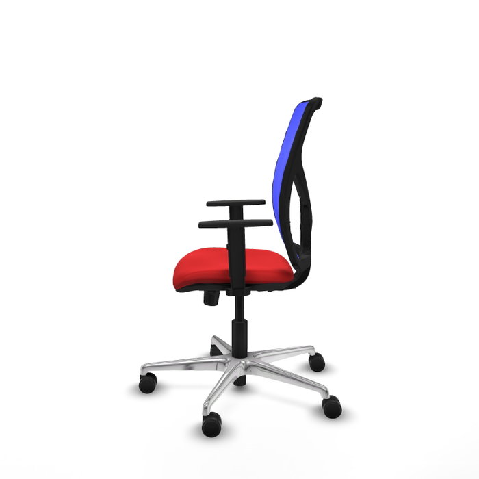 PIQUERAS Y CRESPO Silla de oficina Motilla con mecanismo Sincro, Rojo y Azul