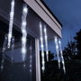 Lumineo Cortina Led Carámbanos 60 Leds Luz Fría Exterior 3,6m IP44 Temporizador Conectable