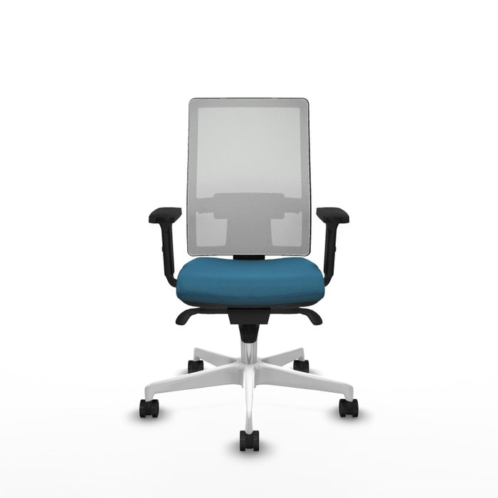 PIQUERAS Y CRESPO Silla de oficina Horna con mecanismo Sincro Verde petróleo y Blanco PIQUERAS Y CRESPO Silla de oficina Horna con mecanismo Sincro Verde petróleo y Blanco