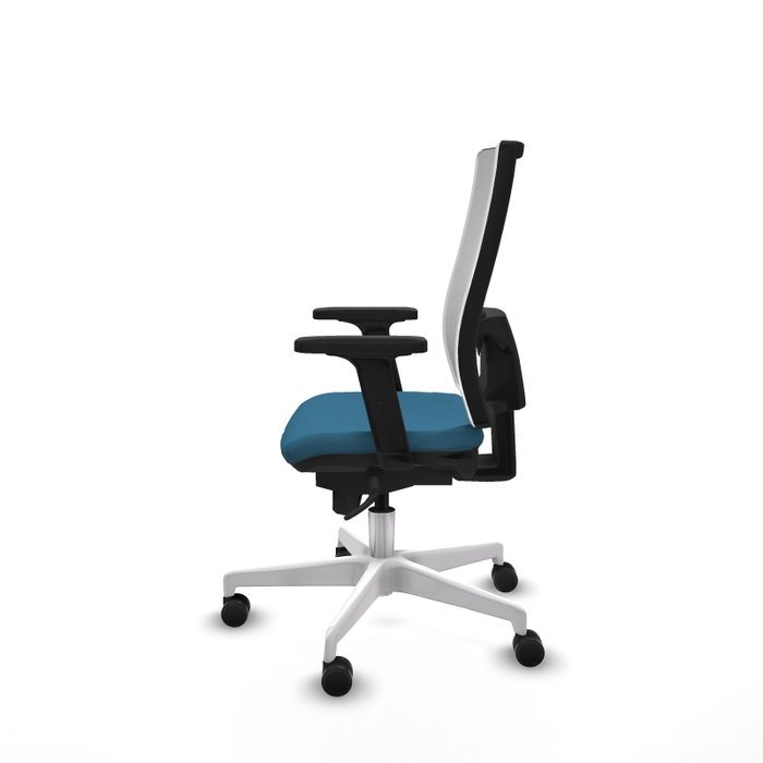 PIQUERAS Y CRESPO Silla de oficina Horna con mecanismo Sincro Verde petróleo y Blanco PIQUERAS Y CRESPO Silla de oficina Horna con mecanismo Sincro Verde petróleo y Blanco