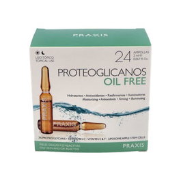 PRAXIS Proteoglicanos Oil Free - Ampollas 24 unidades para piel grasa y mixta, hidratación sin grasa, reduce arrugas