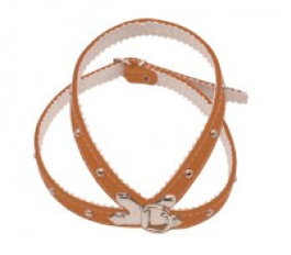 Collar de cuero con fornitura para perro 350 x 13 mm