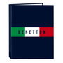 Carpeta de anillas Benetton Flag Azul marino A4 26.5 x 33 x 4 cm