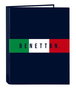 Carpeta de anillas Benetton Flag Azul marino A4 26.5 x 33 x 4 cm