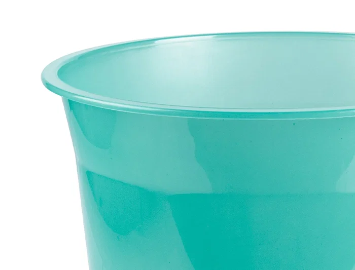 Liderpapel Papelera de plástico 13 litros menta translucido 275x285 mm