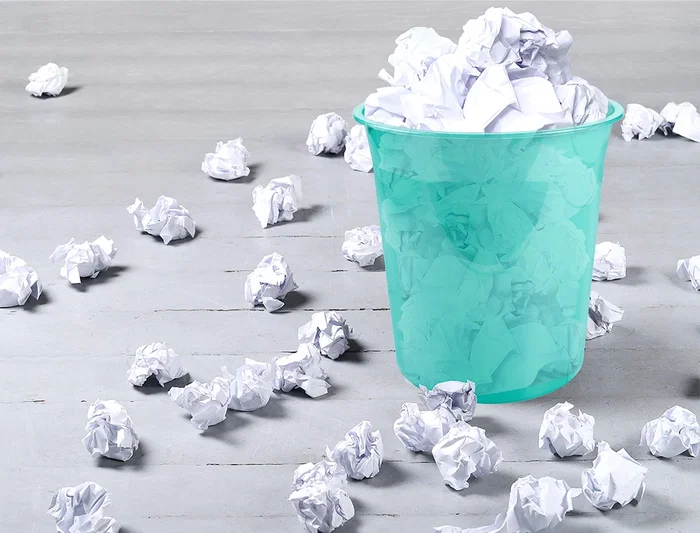 Liderpapel Papelera de plástico 13 litros menta translucido 275x285 mm