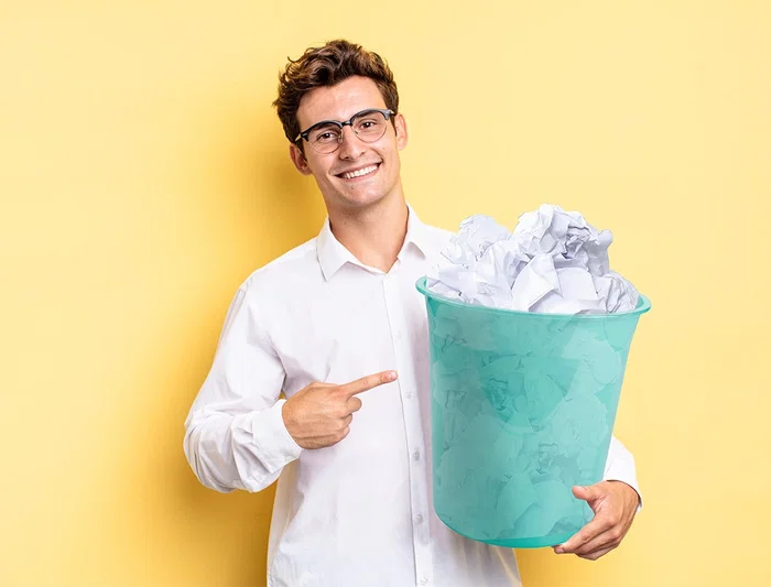 Liderpapel Papelera de plástico 13 litros menta translucido 275x285 mm