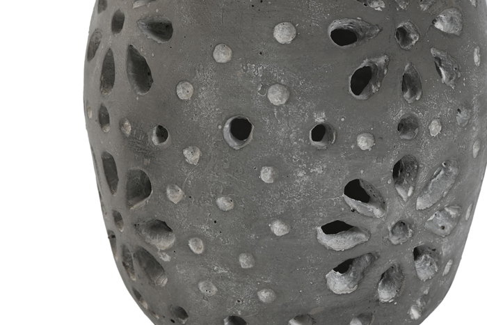 DKD Home Decor Portavelas de Cemento Gris 17x17x19 cm