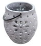 DKD Home Decor Portavelas de Cemento Gris 17x17x19 cm