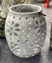 DKD Home Decor Portavelas de Cemento Gris 17x17x19 cm