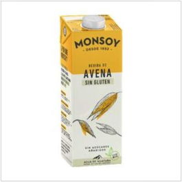 MONSOY Bebida Vegetal De Avena Sin Gluten Bio 1Lt 6Uds