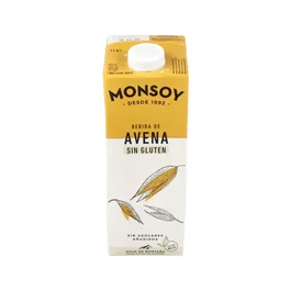 MONSOY Bebida Vegetal De Avena Sin Gluten Bio 1Lt 6Uds