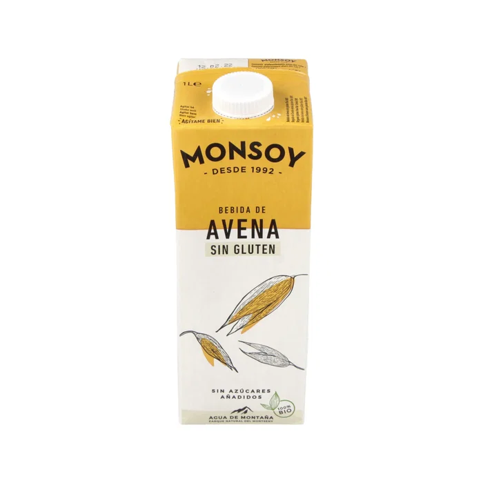 MONSOY Bebida Vegetal De Avena Sin Gluten Bio 1Lt 6Uds