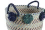 DKD Home Decor Cesta Mediterraneo Multicolor Set de 3, 46 x 44 x 34 cm