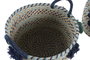 DKD Home Decor Cesta Mediterraneo Multicolor Set de 3, 46 x 44 x 34 cm