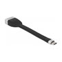 DeLOCK Cable USB Type-C™ a DisplayPort 4K 60 Hz FPC 13,5 cm, Negro/Plata
