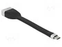 DeLOCK Cable USB Type-C™ a DisplayPort 4K 60 Hz FPC 13,5 cm, Negro/Plata
