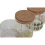 DKD Home Decor Pack de 4 Botes de Borosilicato 700ml Diseño Frutas