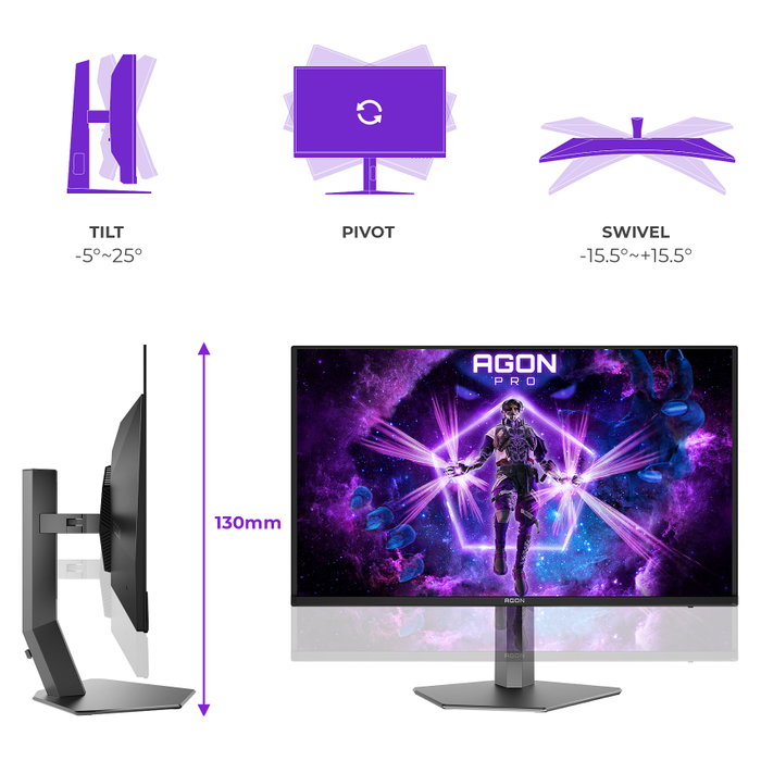 AOC AG326UZD2 Monitor Gaming QD-OLED 4K 240Hz 31,5 pulg.