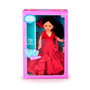 Famosa Nal02000 Muñeca Nancy Colección Flamenca Reedición, vestido raso rojo sin mangas y flecos, coleta rizada con flor, +6 años