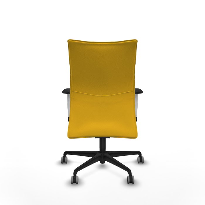 PIQUERAS Y CRESPO Silla Albacete Confidente con Mecanismo Sincro, Similpiel Amarillo PIQUERAS Y CRESPO Silla Albacete Confidente con Mecanismo Sincro, Similpiel Amarillo