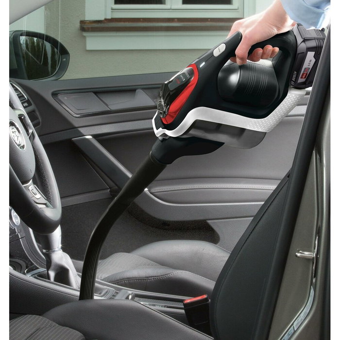 Bosch BSS81POW1 Aspiradora escoba sin cable, Negro, Tecnología Litio-ion 18V, para suelos duros y tapicerías, Autonomía hasta 35 min, Incluye boquillas