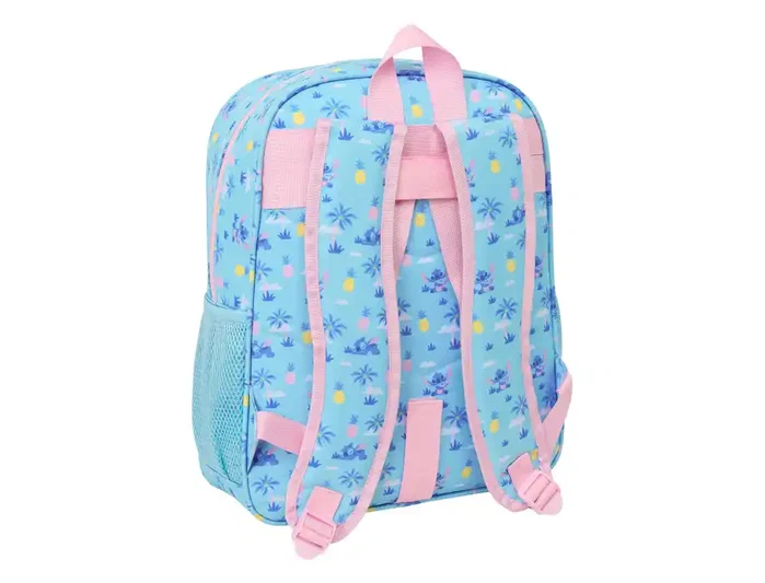 Safta Mochila Stitch - Mochila junior adaptable a carro de bebé, 380x320x120 mm, diseño Waves