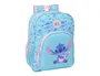 Safta Mochila Stitch - Mochila junior adaptable a carro de bebé, 380x320x120 mm, diseño Waves