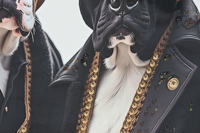 DKD Home Decor Cuadro Perros con Gafas Lienzo MDF Negro Blanco 62 x 62 x 3 cm (4 Unidades)