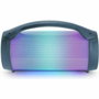Bigben Interactive PARTYBTLITEDB - Altavoz Bluetooth 50W con micrófono y efectos de luz - Azul oscuro