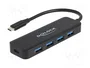 DeLOCK Hub USB Type-C con 4 puertos USB 3.2 Gen 1 y Power Delivery 85W