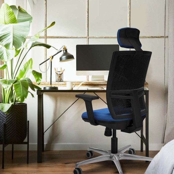 PIQUERAS Y CRESPO Silla de oficina Yunquera con mecanismo Sincro, Tela Amarillo y Malla Negro PIQUERAS Y CRESPO Silla de oficina Yunquera con mecanismo Sincro, Tela Amarillo y Malla Negro