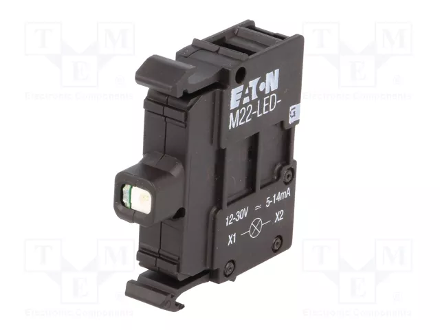 Eaton M22-LED-G Luminaria LED para caja eléctrica, 12-30V AC/DC, Negro Eaton M22-LED-G Luminaria LED para caja eléctrica, 12-30V AC/DC, Negro
