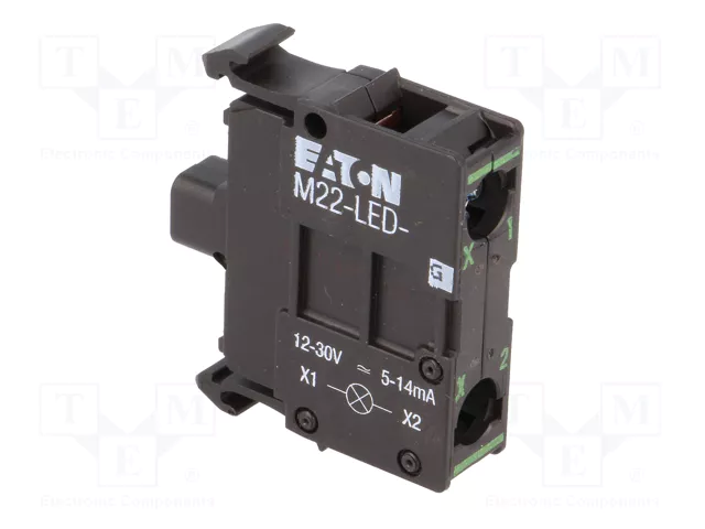 Eaton M22-LED-G Luminaria LED para caja eléctrica, 12-30V AC/DC, Negro Eaton M22-LED-G Luminaria LED para caja eléctrica, 12-30V AC/DC, Negro