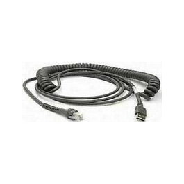 Datalogic CAB-424E (90A052100) Cable de carga RS-232 a RJ-45, 2 metros, gris, compatible con Gryphon 4500 Fixed