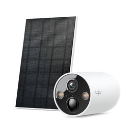 TP-Link Tapo C425 Kit (EU) - Cámara de Seguridad Exterior IP Inalámbrica Solar, 4MP, Blanco, Forma Bala, con Montaje para Techo/Pared